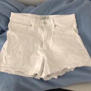 Abercrombie & Fitch high rise shorts in white